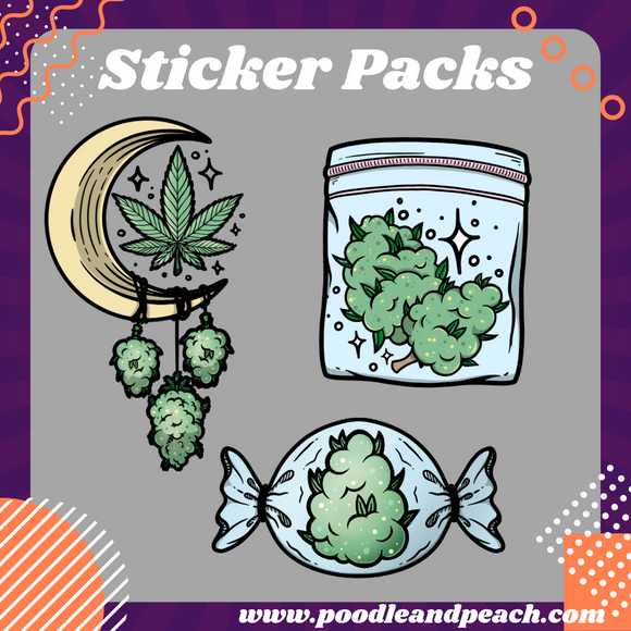 420 Baggie 3pk Stickers