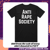 Anti Rape Society + FREE Earrings PACT Fundraising {Black Tee}
