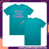 Peace. Love. Poodles. Tee {Teal/Mint}