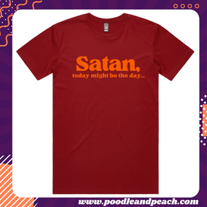 Satan, Today Is The Day Tee {Cardinal Red}