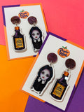 Wednesday + Poison Halloween Acrylic Earrings