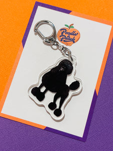 Black Standard Key Chain for Poodle Rescue