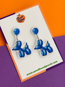 Blue Balloon Dog Earrings {KaybeeDesigns} for Poodle Rescue